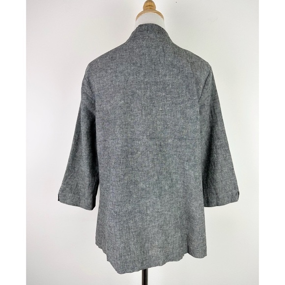 Norm Thompson Vintage Gray Linen-Blend Jacket - Picture 2 of 11